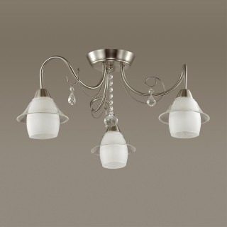 3685/3C COMFI LN18 083 матовый никель/стекло Люстра потолочная E14 3*40W 220V BRITTANY-foto3