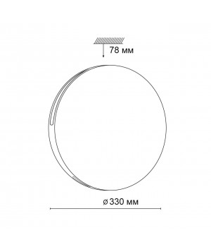 3040/CL PALE SN 022 Светильник пластик/белый/хром LED 30Вт 4000К D330 IP43 VALE-foto2