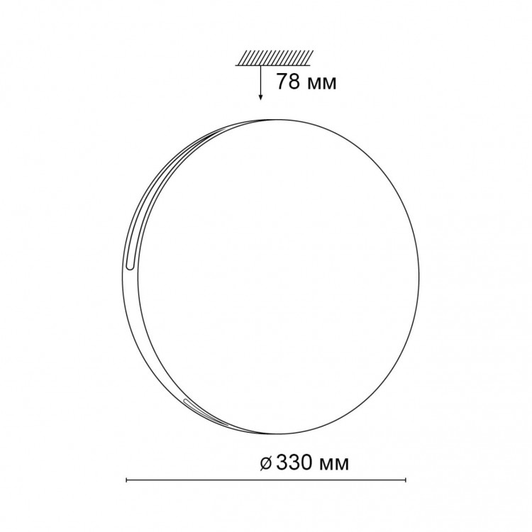 3040/CL PALE SN 022 Светильник пластик/белый/хром LED 30Вт 4000К D330 IP43 VALE