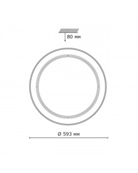 2011/E PALE SN 096 Светильник пластик/белый/прозрачный LED 72Вт 3000-6000K D593 IP43 пульт ДУ LIGA-foto2