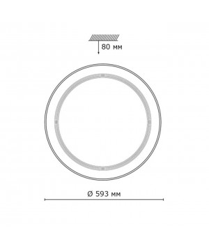 2011/E PALE SN 096 Светильник пластик/белый/прозрачный LED 72Вт 3000-6000K D593 IP43 пульт ДУ LIGA-foto2