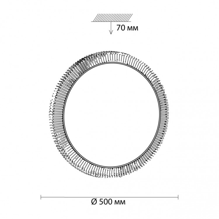 3033/EL TAN SN 058 Светильник пластик/белый/коричневый LED 72Вт 3000-6500K D500 IP43 пульт ДУ/ LampSmart LERBA BROWN