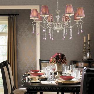 3393/8 CLASSIC ODL17 466 мат.золото/серебр.патина/хрусталь Люстра E14 8*40W 220V GAELLORI-foto3