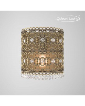 2641/1WB COUNTRY ODL14 501 под бронзу/хрусталь Бра с выкл E14 40W 220V SALONA-foto3