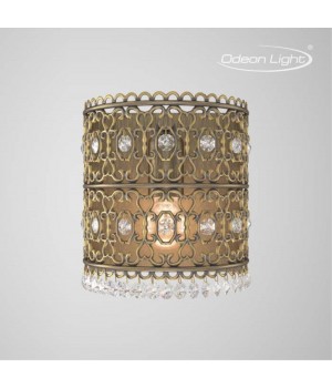 2641/1WB COUNTRY ODL14 501 под бронзу/хрусталь Бра с выкл E14 40W 220V SALONA-foto3