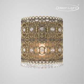 2641/1WB COUNTRY ODL14 501 под бронзу/хрусталь Бра с выкл E14 40W 220V SALONA-foto3