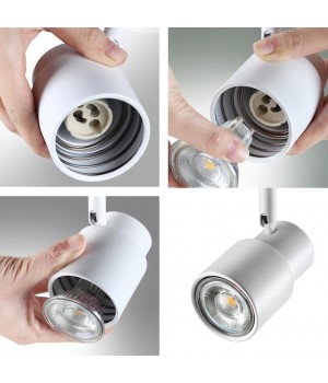 370933 PORT NT22 067 белый Светильник трековый однофазный двухжильный IP20 GU10 50W 220V MOLO-foto4