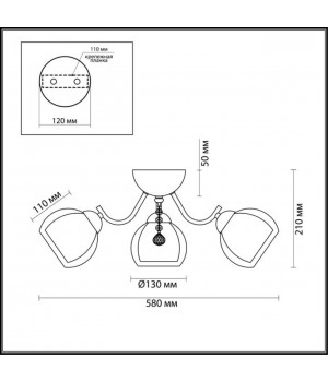 3071/3C COMFI LN16 055 хром Люстра потолочная E27 3*40W 220V BRINNA-foto2