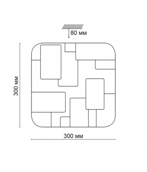 2085/CL PALE SN 103 Светильник пластик/белый LED 30Вт 4000К 300*300 IP43 NORES-foto2