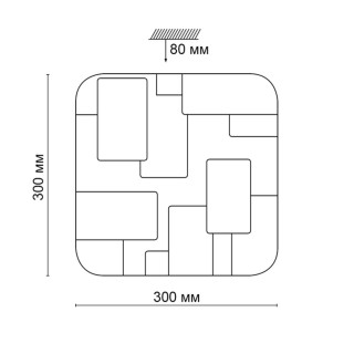 2085/CL PALE SN 103 Светильник пластик/белый LED 30Вт 4000К 300*300 IP43 NORES-foto2