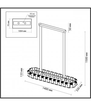 4993/90LA L-VISION ODL23 373 золотой/черный/металл/акрил Люстра LED 90W 3000K ASTURO-foto2