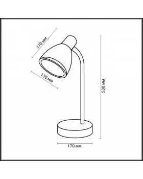 2409/1T STANDING ODL13 573 серый Н/лампа E27 60W 220V MANSY-foto2