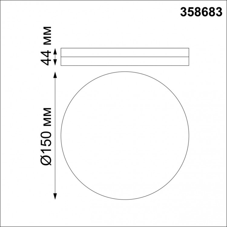 358683 OVER NT21 291 белый Светильник накладной влагозащищенный IP54 LED 4000K 10W 100-240V PANDORA