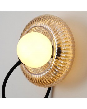 5013/1WD MODERN ODL23 511 черный/янтарный/белый матовый металл/стекло Бра G9 LED 7W BUNY-foto6