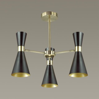 3662/3C MODERNI LN18 102 античная бронза/матовый черный Люстра потолочная E14 3*60W 220V QUINN-foto3