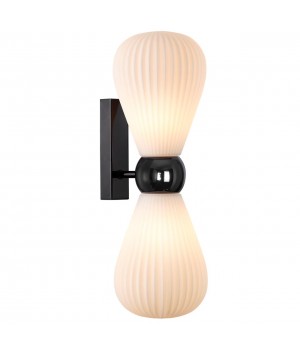 5418/2W MODERN ODL_EX23 19 черный хром/белый матовый/металл/стекло Бра E14 2*40W ELICA-foto5