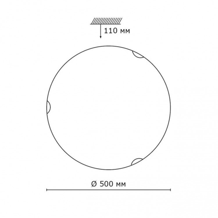 333 GLASSI SN 105 Светильник стекло/белое E27 3*100Вт D500 ONDINA