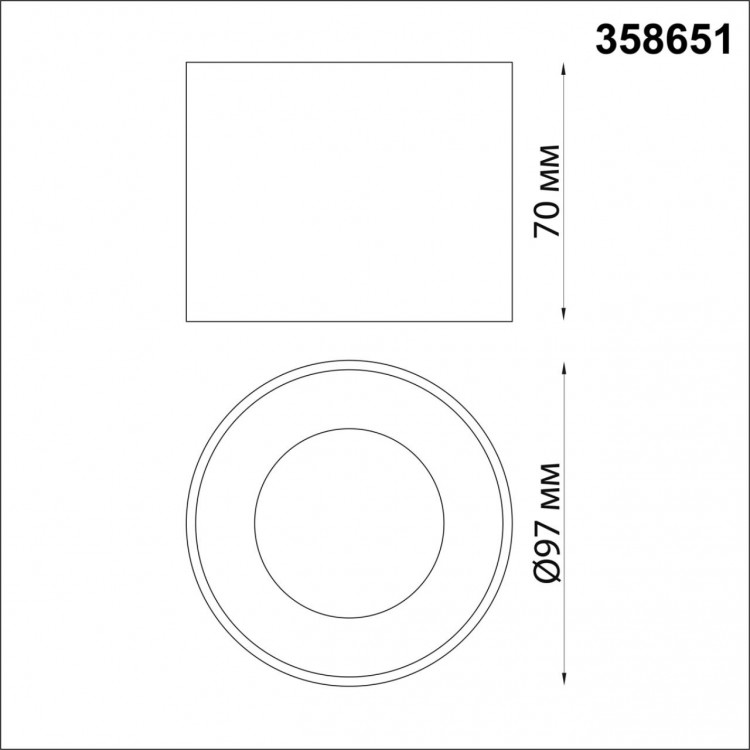 358651 OVER NT21 188 белый Светильник накладной светодиодный IP20 LED 4000К 12W 220V PATERA