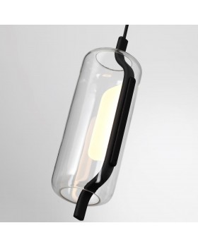 5003/10L L-VISION ODL23 283 черный матовый/прозрачный/стекло Подвес LED 10W 3000K KAVIA-foto5