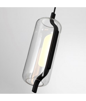 5003/10L L-VISION ODL23 283 черный матовый/прозрачный/стекло Подвес LED 10W 3000K KAVIA-foto5