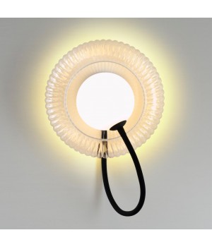 5013/1W MODERN ODL23 511 черный/прозрачный/белый матовый металл/стекло Бра G9 LED 7W BUNY-foto3