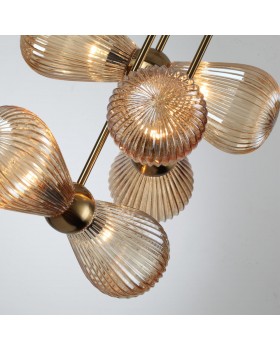 5402/6 MODERN ODL_EX23 21 золотой/янтарный/металл/стекло Подвес E14 6*40W ELICA-foto5