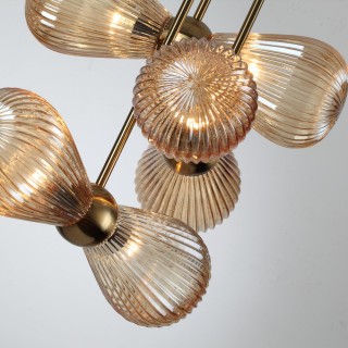 5402/6 MODERN ODL_EX23 21 золотой/янтарный/металл/стекло Подвес E14 6*40W ELICA-foto5