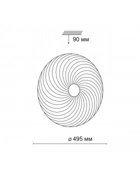 3060/EL PALE SN 048 Светильник пластик/белый LED 72Вт 3000-6000К D495 IP43 пульт ДУ FLORSA-foto2