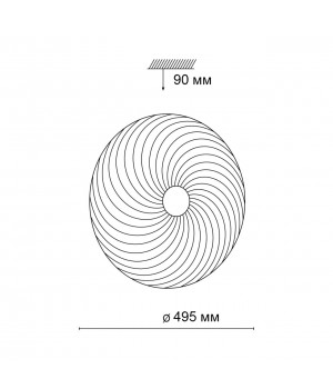 3060/EL PALE SN 048 Светильник пластик/белый LED 72Вт 3000-6000К D495 IP43 пульт ДУ FLORSA-foto2