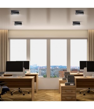 358322 OVER NT19 199 черный Светильник накладной IP33 LED 4000К 25W 110-265V EOS-foto3