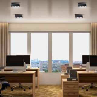 358322 OVER NT19 199 черный Светильник накладной IP33 LED 4000К 25W 110-265V EOS-foto3