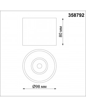 358792 OVER NT21 185 черный Светильник накладной светодиодный IP20 LED 15W 4000K 1600Лм 110-265V BIND-foto2