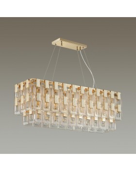 4989/10 HALL ODL22 389 золотой/стекло Люстра E14 10*40W BUCKLE-foto4