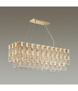 4989/10 HALL ODL22 389 золотой/стекло Люстра E14 10*40W BUCKLE-foto4