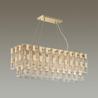 4989/10 HALL ODL22 389 золотой/стекло Люстра E14 10*40W BUCKLE-foto4