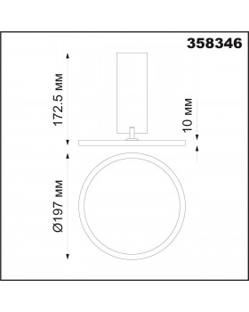 358346 OVER NT20 198 черный Светильник накладной IP20 LED 4000K 18W 85-265V HAT-foto2