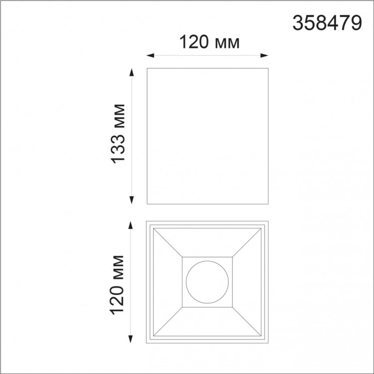 358479 OVER NT21 207 белый Светильник накладной IP20 LED 4000K 20W 200-260V RECTE