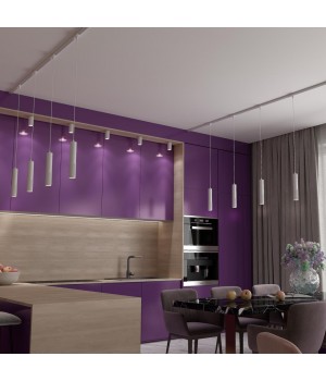 358505 PORT NT21 128 белый Трехфазный трековый светодиодный cветильник, провод 1м IP20 LED 4000K 12W 220V MAIS LED-foto3