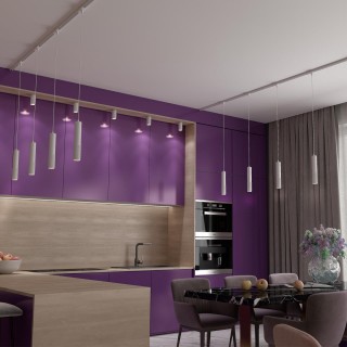 358505 PORT NT21 128 белый Трехфазный трековый светодиодный cветильник, провод 1м IP20 LED 4000K 12W 220V MAIS LED-foto3