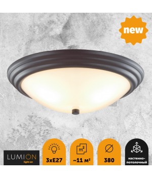 5263/3C VINTAGE LN23 225 черный Настенно-потолочный светильник E27 3*60W 220V KAYLA-foto4