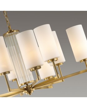 4990/10 HALL ODL23 403 матов. золотой/белый/стекло Люстра E27 10*40W KASALI-foto6