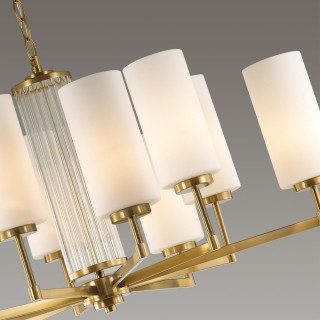 4990/10 HALL ODL23 403 матов. золотой/белый/стекло Люстра E27 10*40W KASALI-foto6