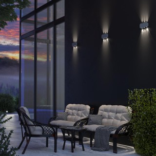 358560 STREET NT21 319 темно-серый Ландшафтный настенный светильник IP54 LED 4000K 6W 85-265V CALLE-foto3