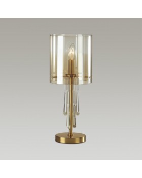 4886/1T HALL ODL_EX23 41 бронзовый/янтарн./металл/стекло Настольная лампа E14 1*40W NICOLE-foto3