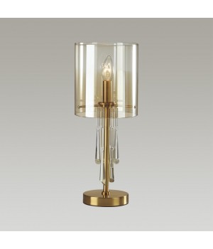 4886/1T HALL ODL_EX23 41 бронзовый/янтарн./металл/стекло Настольная лампа E14 1*40W NICOLE-foto3