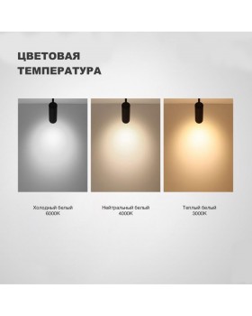 358747 PORT NT21 121 черный Трехфазный трековый светодиодный светильник с переключ. цв.температуры IP20 LED 3000К\4000К\6000К 30W 100-265V NAIL-foto4