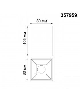 357959 OVER NT19 206 черный Накладной светильник IP20 LED 4000К 10W 200-260V RECTE-foto2