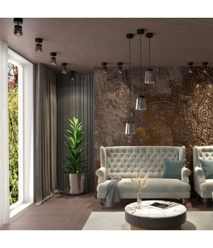 358643 OVER NT21 183 корпус черный/плафон дымчатый Светильник накладной светодиодный, длина провода 2м IP20 LED 4000K 24W 175-245V ARTIK-foto4