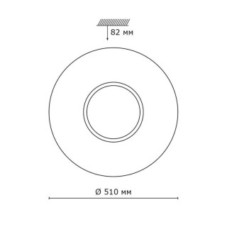 2048/EL PALE SN 049 Светильник пластик/белый/прозрачный/хром LED 72Вт 3000-6000K D510 IP43 пульт ДУ VISMA-foto2
