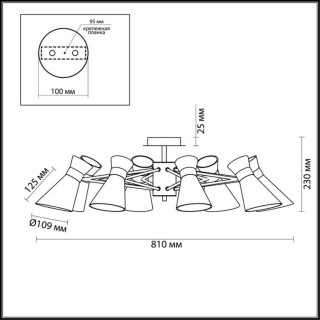 3498/8 MODERNI LN18 156 хром Люстра потолочная E14 8*40W 220V LACONICA-foto2